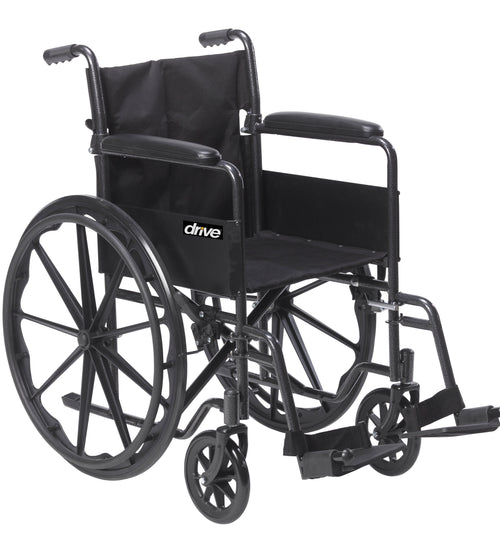 Silver Sport 1 Wheelchair with Full Arms and Swing away Removable Footrest