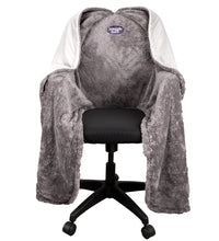 SnuggleBack - Chair Blanket - Grey Pattern Fleece