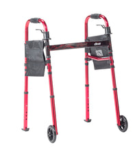 Portable Folding Travel Walker with 5" Wheels and Fold up Legs