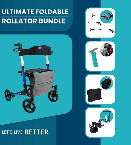 Ultimate Foldable Rollator Bundle