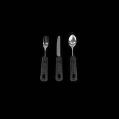 Bendable Adaptive Utensil Set Black