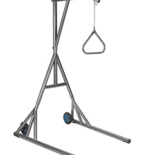 Heavy Duty Trapeze with Base and Wheels, Silver Vein