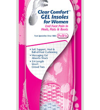 Clear Comfort Gel Insoles for Women (Fits Sizes 6-10) Pair