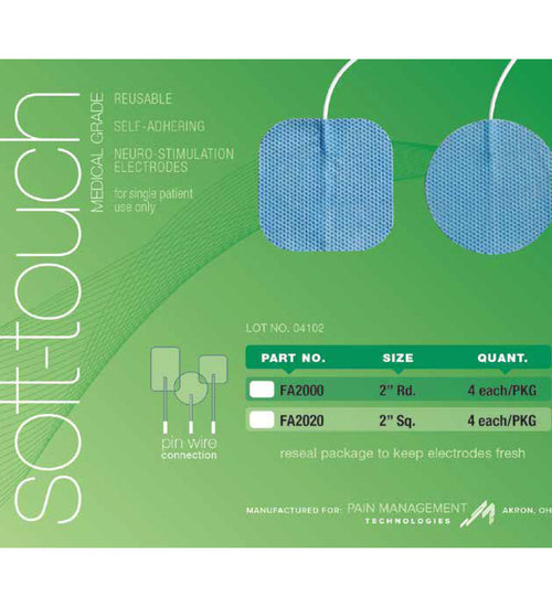 Soft-Touch Medical Grade Electrodes (PMT gel) 4-pk
