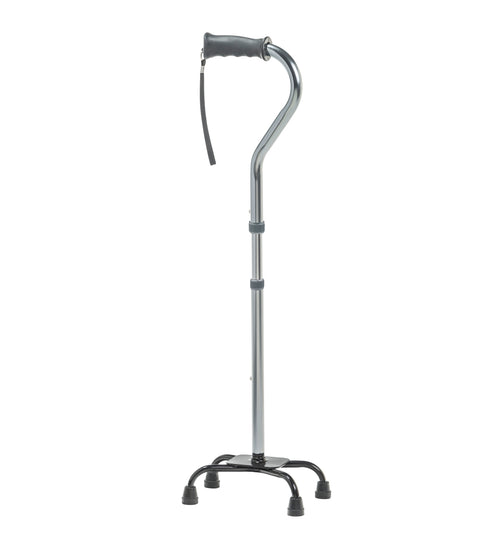 Folding Quad Cane, Small Base, Charcoal