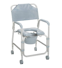 Lightweight Portable Shower Chair Commode with Casters
