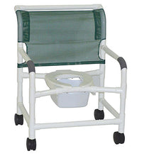 MJM International, extra-wide shower chair (26"), twin casters (4")