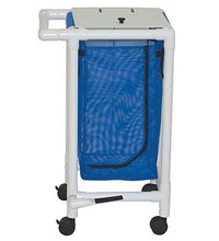 Single hamper with mesh bag - push/pull handle & footpedal