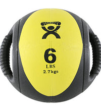 CanDo, Dual-Handle Medicine Ball, 9" Diameter, Green, 18 lb.