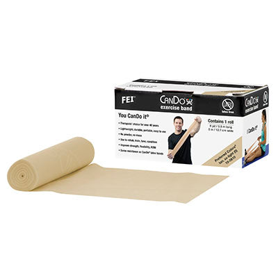 CanDo Latex Free Exercise Band - 100 yard (4 x 25 yard rolls) - Gold- xxx-heavy