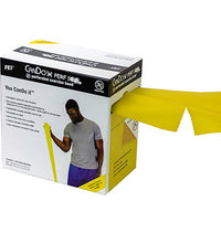 CanDo Latex Free Exercise Band - 100 yard Perf 100 rolls, 5-piece set (1 each: yellow, red, green, blue, black)