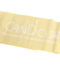 CanDo Latex Free Exercise Band - box of 40, 4' length - Yellow - x-light