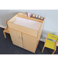 Ez Clean Birch Changing Cabinet with Trays