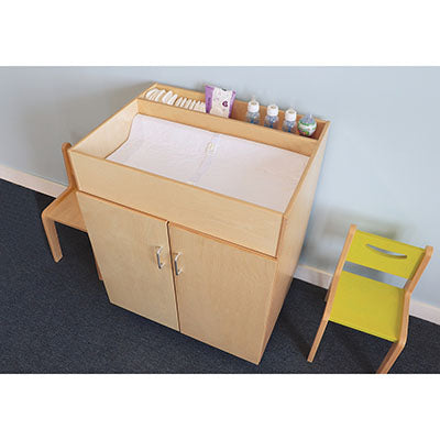 Ez Clean Birch Changing Cabinet with Trays