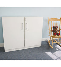 Whitney White Lockable Wall Cabinet