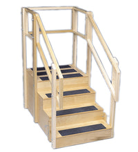 Training stairs, straight, 4 steps with platform, 55" L x 30" W x 54" H