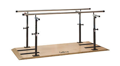 CanDo Floor Mounted Parallel Bars, Height & Width Adjustable, 7'