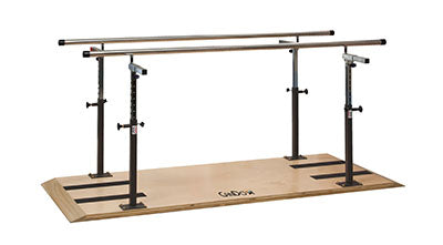 CanDo Platform Mounted Parallel Bars, Height & Width Adjustable, 400 LB Capacity, 12'