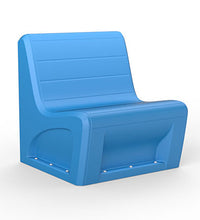 Sentinel Armless Chair-Floor Mount, Gangable, Blue Grey