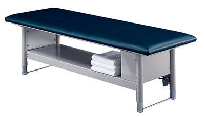 Tri W-G Treatment Table, Motorized Hi-Lo 3 section, elevated center, 27" x 76", w/ casters