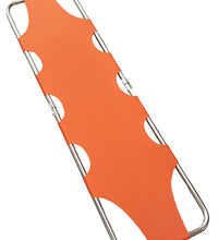 Four Fold Stretcher, Aluminum, Orange with Handles & Bag