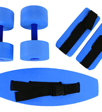 CanDo aquatic exercise kit, (jogger belt, hand bars) medium, blue