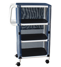 Plastic Utility Cart, 3 Shelves, Grey