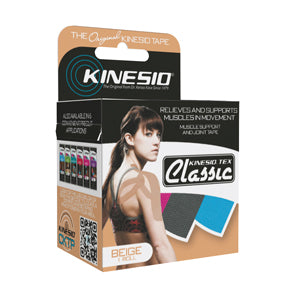 Kinesio Tape, Tex Classic, 2" x 4.4 yds, Blue, 6 Rolls