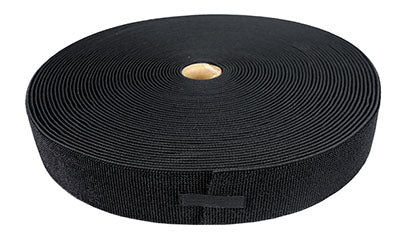 2" elastic loop material, 10 yard, black