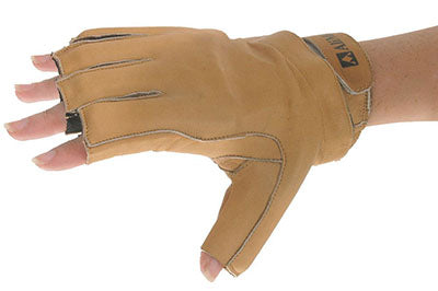 Impacto Carpal Tunnel Glove, Black Cowhide, Half Finger, Medium