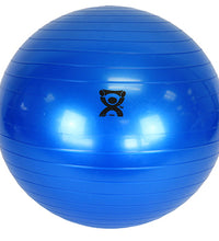 CanDo Inflatable Exercise Ball - ABS Extra Thick - Blue - 34" (85 cm), Retail Box