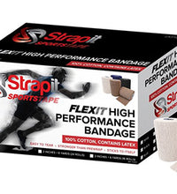 Strapit Flexit Cohesive Prewrap, 2 in x 6 yrd Roll, Case of  24 Rolls, White