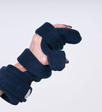 Comfy Splints, Opposition Hand/Thumb Terry Cloth Headliner Orthosis, Adult, Navy, Left