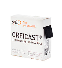 Orficast Thermoplastic Tape, 1" x 9', Black, Case of 12