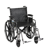 Drive, Sentra EC Heavy Duty Wheelchair, Detachable Full Arms, Swing away Footrests, 20" Seat