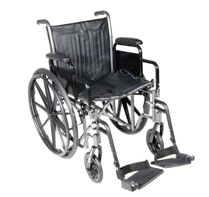 Drive, Cruiser III Light Weight Wheelchair with Flip Back Removable Arms, Full Arms, Elevating Leg Rests, 18" Seat