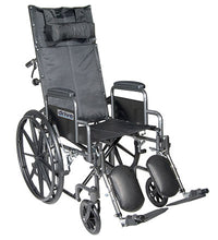 Drive, Viper Plus Light Weight Reclining Wheelchair with Elevating Leg Rests and Flip Back Detachable Arms, 12" Seat