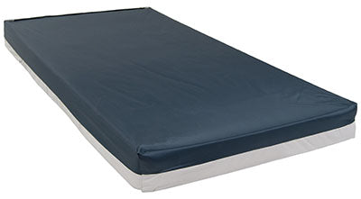 Blue Standard Correctional Mattress w/Integrated Pillows,  4.5" x 25" x 75"