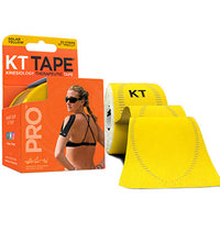 KT TAPE PRO, Precut 10" Strip (20 each), Solar Yellow