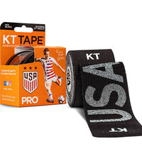 KT TAPE PRO, Precut 10" Strip (20 each), USA Black