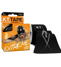 KT TAPE PRO Extreme, Precut 10" Strip (20 each), Jet Black