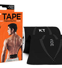 KT TAPE PRO Wide, Precut 10" Strip (10 each), Black