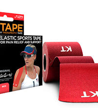 KT TAPE Cotton, Precut 10" Strip (20 each), Red