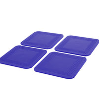 Dycem non-slip square coasters, set of 4, silver
