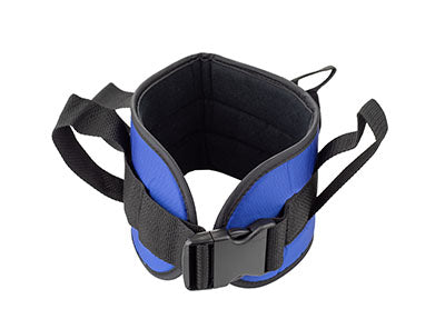 Padded transfer belt, side release buckle, small (24" to 30"), blue