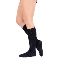 Zippered Knee High Compression Stockings 15-20mmHg