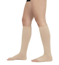 Knee High Open Toe Compression Stockings 15-20mmHg