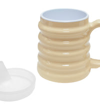 Replacement spout lid for "hand-to-hand" mug