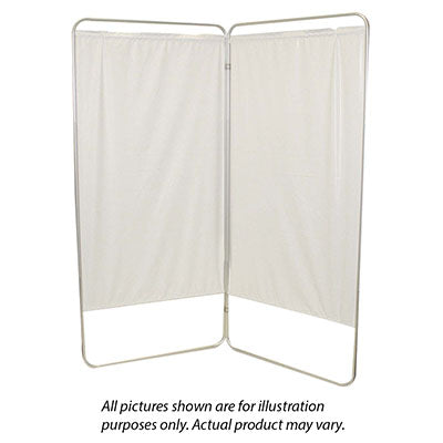 Three Panel Privacy Screen, White