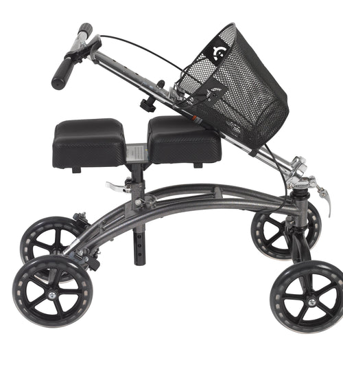 Dual Pad Steerable Knee Walker Knee Scooter with Basket, Alternative to Crutches